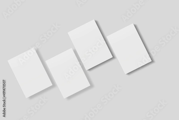 Fototapeta Blank paper for mockup. 3D Render.	