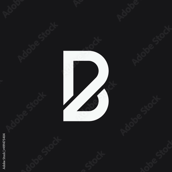 Obraz 2B or B monogram design logo template.