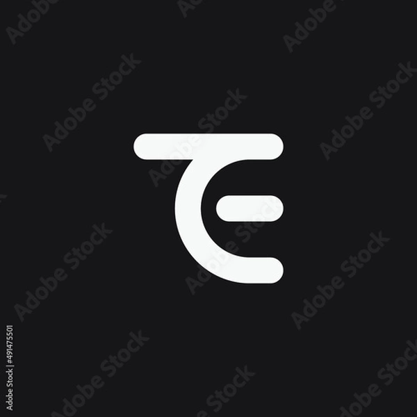 Obraz TCE or TE monogram design logo template.