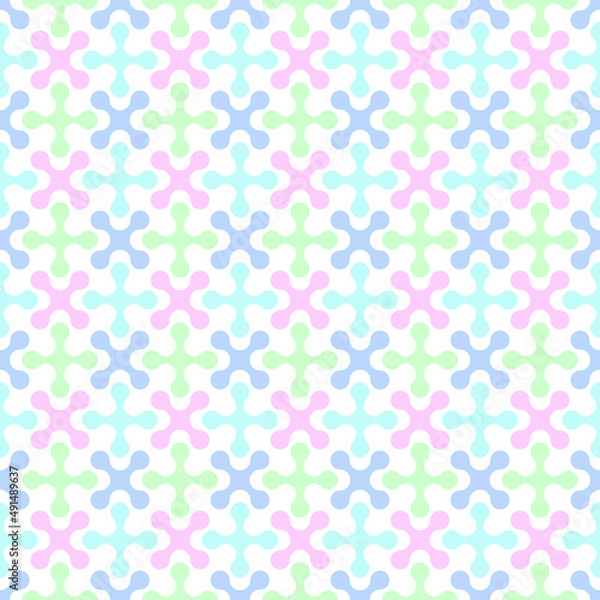 Fototapeta Abstract seamless geometric multicolor mosaic pattern.