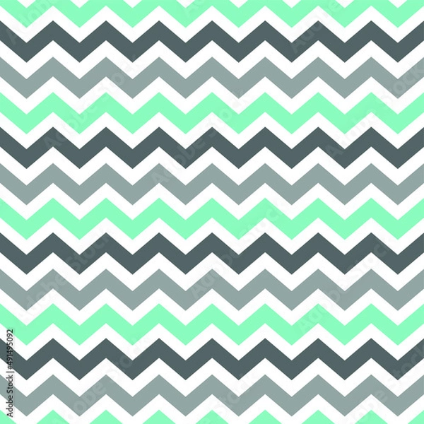 Obraz seamless geometric pattern.  infinite texture for printing on fabric, paper and for textile.  black, white, grey and blue multicolored design with zigzag lines. high-quality image.