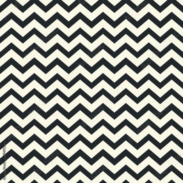 Obraz seamless geometric pattern.  infinite texture for printing on fabric, paper and for textile.  black and white monochrome design with zigzag lines