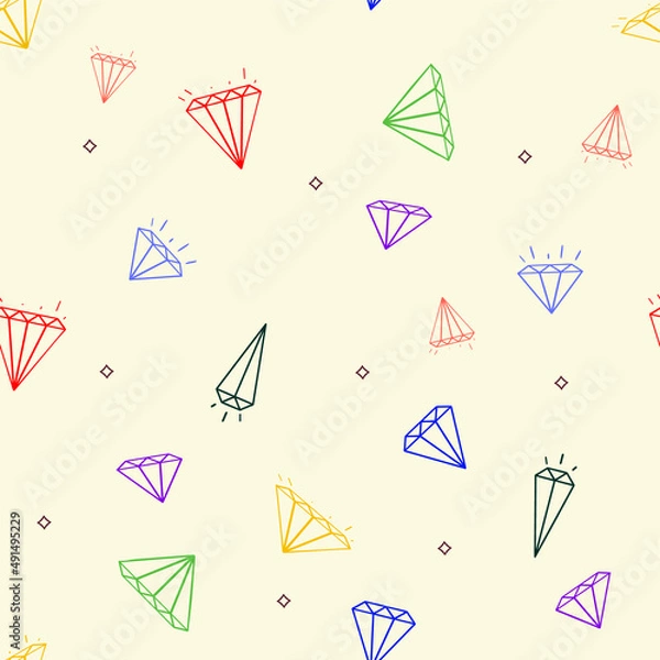 Obraz seamless geometric pattern.  infinite texture for printing on fabric, paper and for textile.