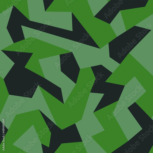 Obraz Camouflage seamless pattern geometric. Abstract modern military fashion texture background. Stock vector illustration. Ornament for fabric and fashion print.