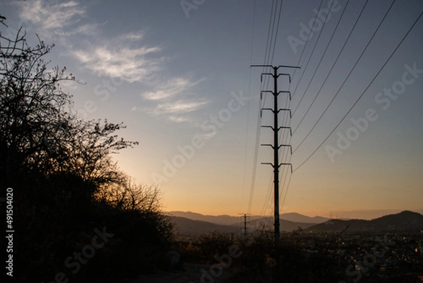 Obraz High voltage power towers