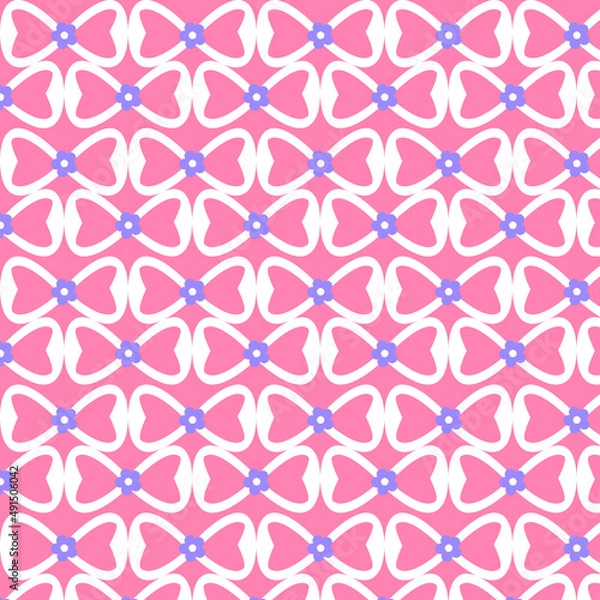 Obraz white pattern on red background.infinite fill