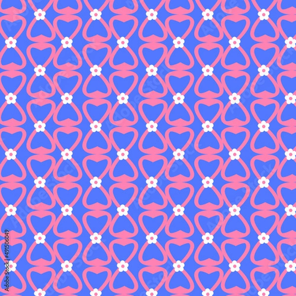 Obraz red pattern on a blue background.infinite fill