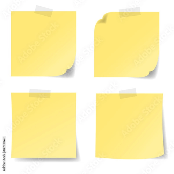 Fototapeta Notizzettel, gelb