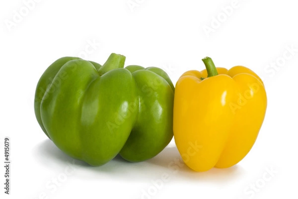Fototapeta pair of peppers. isolated on white.