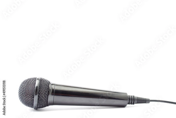 Obraz microphone on isolated white background