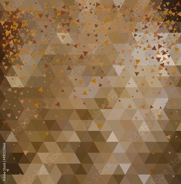 Obraz Vector Abstract golden triangle pattern background. No transparent.