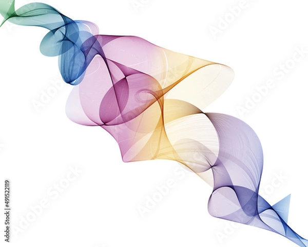 Obraz Abstract wave vector background, rainbow waved lines for brochure, website, flyer design. Spectrum wave color. Smoky color wave.