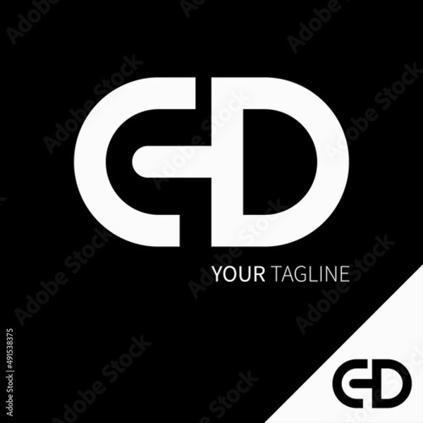 Obraz GD Logo Typografy, simple logotype vector isolated
