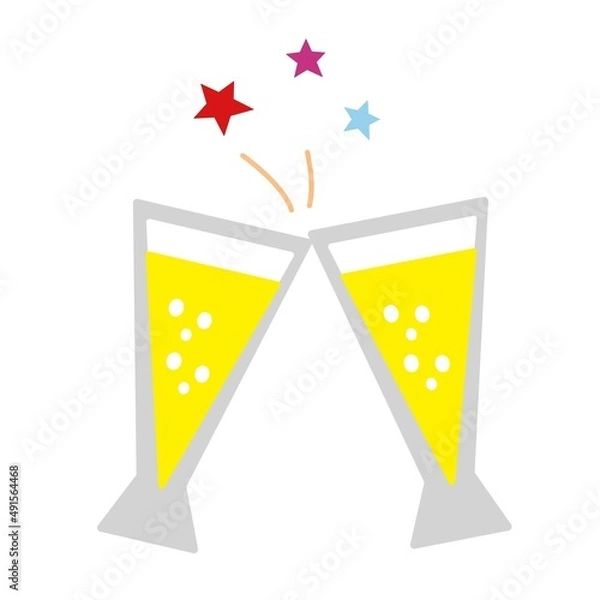 Obraz グラスのビールで乾杯