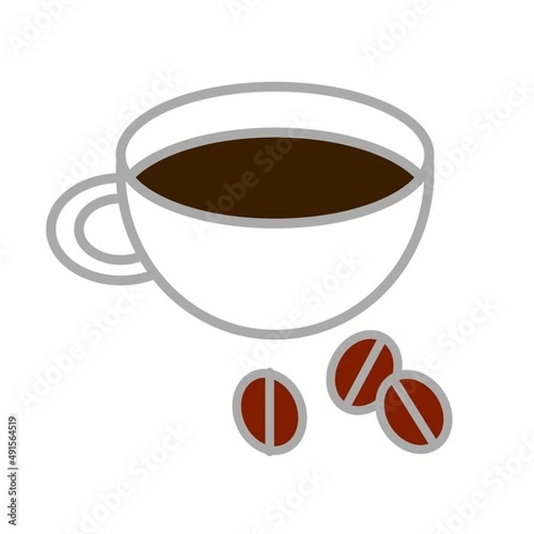 Obraz コーヒーと珈琲豆