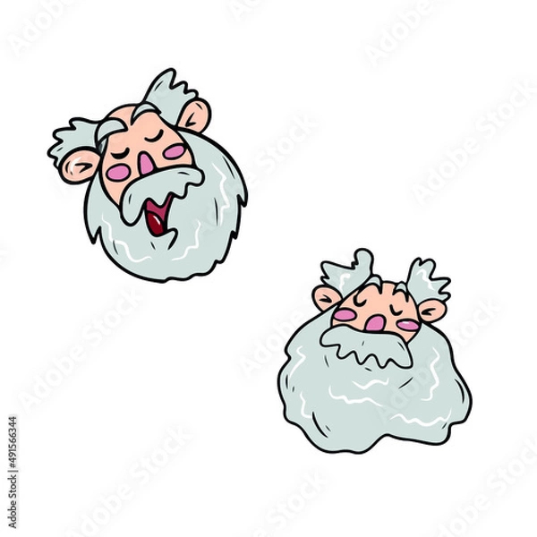 Obraz 
Vector children's design on a white isolated background for banners postcards and stickers New Year's holiday