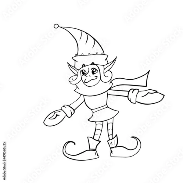 Obraz 
Vector children's design on a white isolated background for banners postcards and stickers New Year's holiday