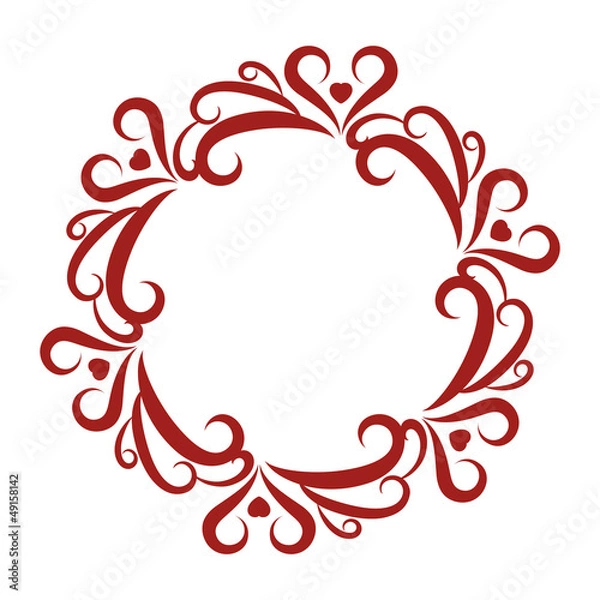 Obraz Charming Curly Round Frame