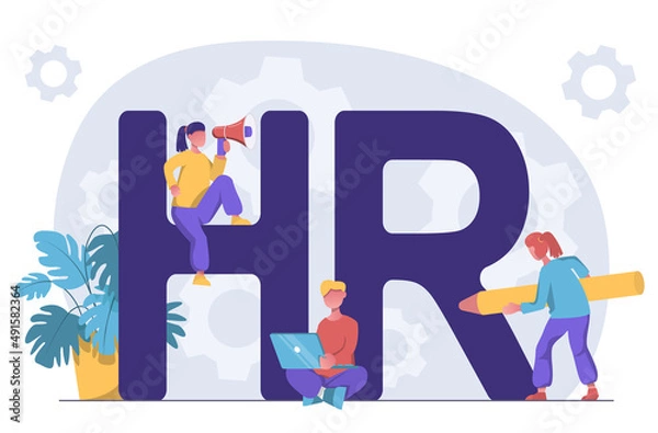 Obraz HR manager. Teamwork. HR department. HR process.