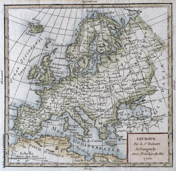 Obraz original antique Europe map