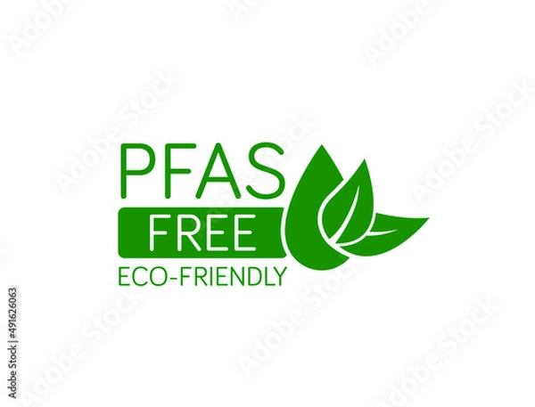 Obraz pfas free, per-and poly-fluoroalkyl substances icon, logo vector illustration 