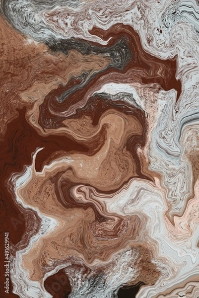 Fototapeta Abstract fluid art digital colorful marble stone textured background or wallpaper 