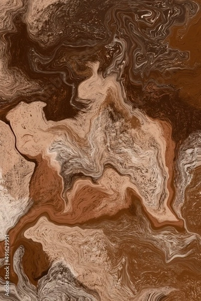 Fototapeta Abstract fluid art digital colorful marble stone textured background or wallpaper 