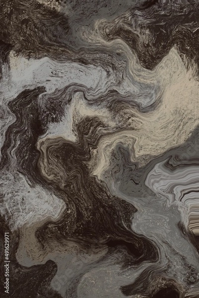 Fototapeta Abstract fluid art digital colorful marble stone textured background or wallpaper 