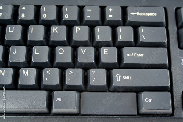 Fototapeta Love on a Keyboard