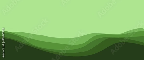Fototapeta Wavy mountain landscape vector illustration can be used for background, backdrop, game asset, illustration.
