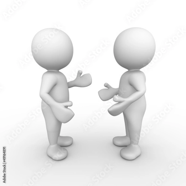 Obraz 3D Minimalistic People Talking