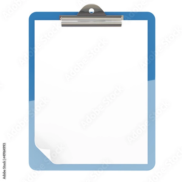 Obraz Isolated paper pad holder on white background