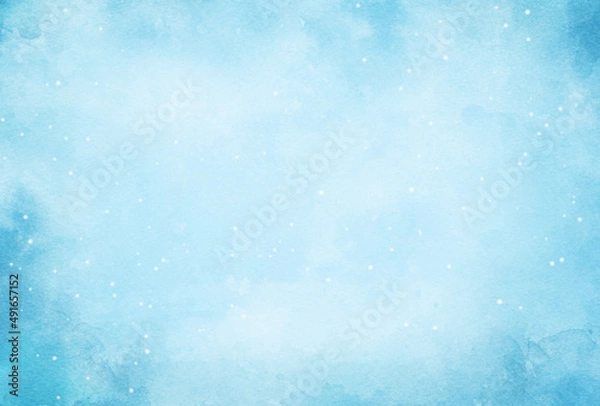 Obraz 背景素材_水彩テクスチャ_水色