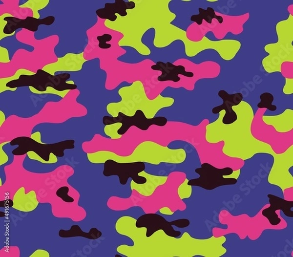 Fototapeta 
Vector camouflage background, trendy street pattern, texture for printing clothes, paper, fabric.