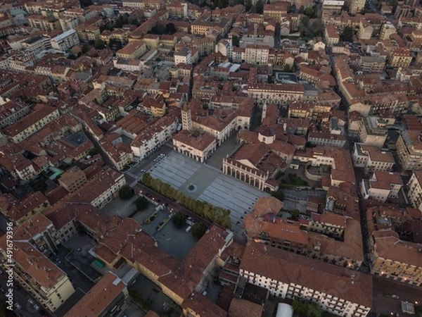 Obraz Biella Panoramic View, Drone shot Italy, Biella