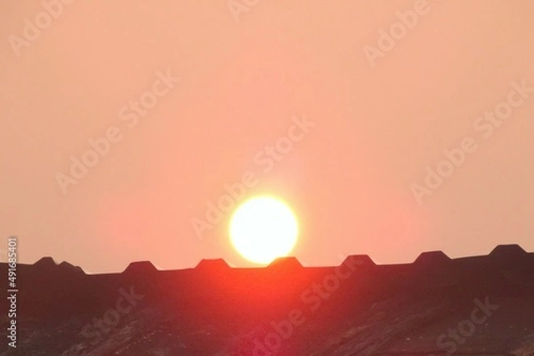 Obraz sunset in the mountains