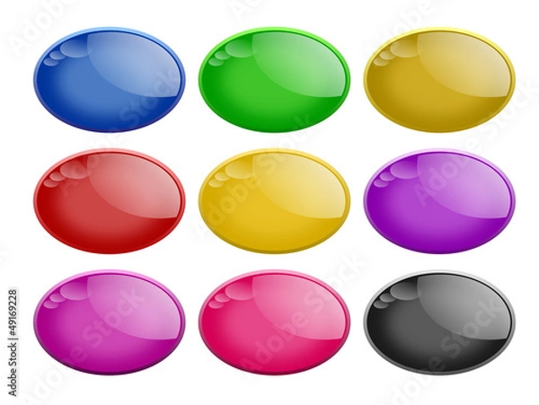 Obraz Shiny Oval Web Buttons
