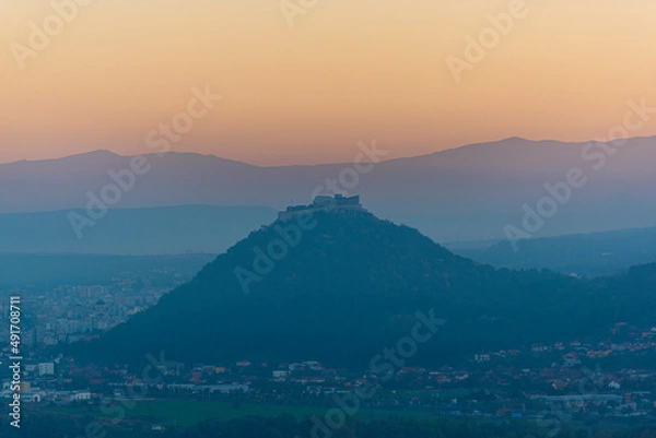 Obraz Landscape with morning fog