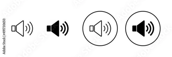 Obraz Speaker icons set. volume sign and symbol. loudspeaker icon. sound symbol