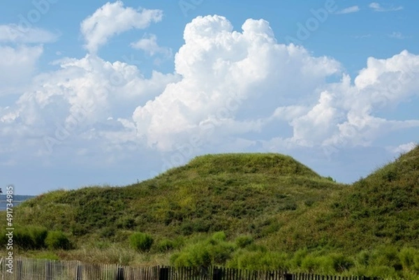 Fototapeta clouds and beach dunes
