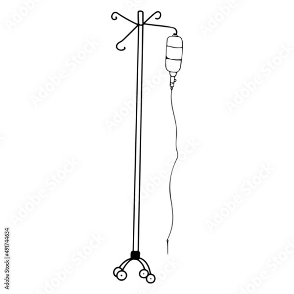 Fototapeta Doodle icon stands for injectable drugs, stand for systems