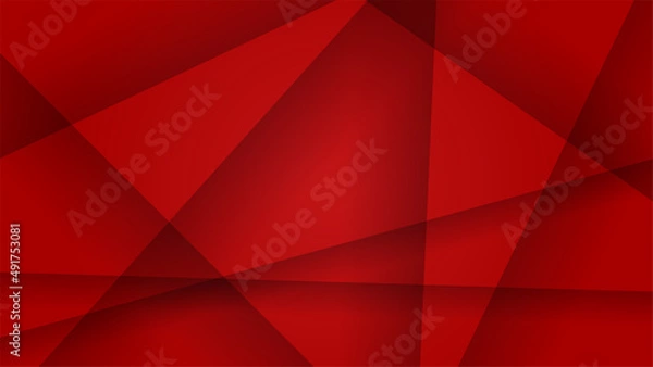 Obraz Modern red abstract background paper shine and layer element vector for presentation design. Suit for business, corporate, institution, party, festive, seminar, and talks.