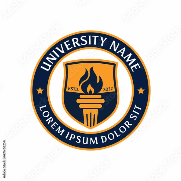 Obraz University education logo design vector template