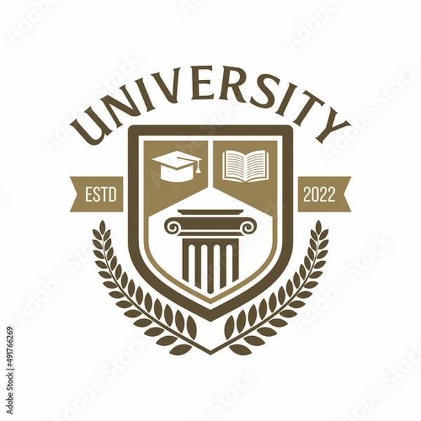 Obraz University education logo design vector template