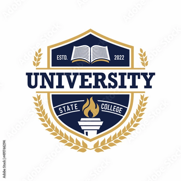 Obraz University education logo design vector template