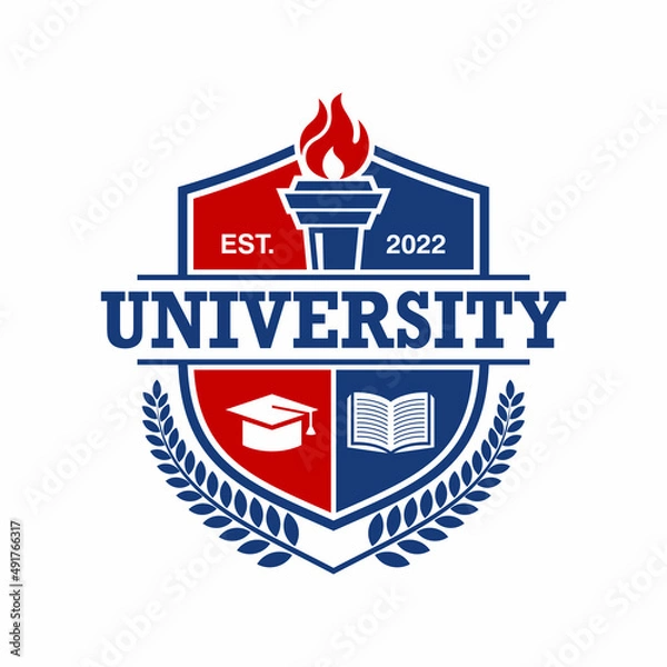 Obraz University education logo design vector template