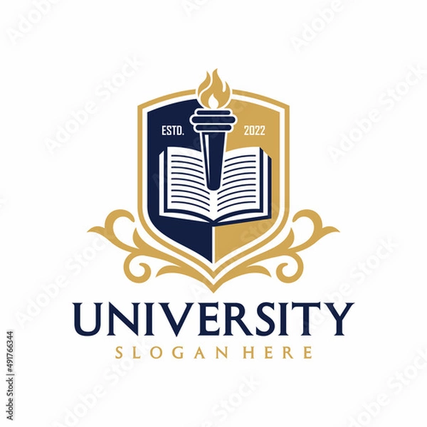 Obraz University education logo design vector template