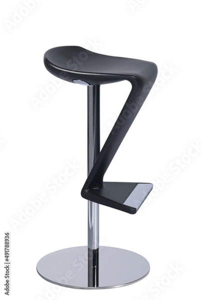Obraz tabouret chrome noir