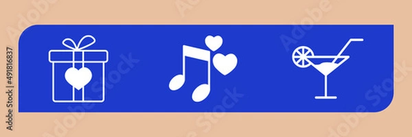 Fototapeta wedding icons  symbol vector elements for infographic web