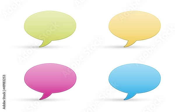 Obraz glossy speech bubbles